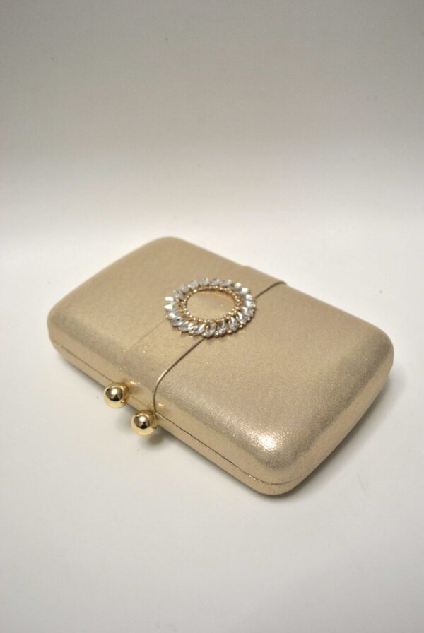 Clutch dorado joya - Imagen 2