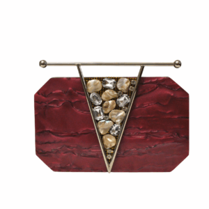 Clutch granate nácar asa