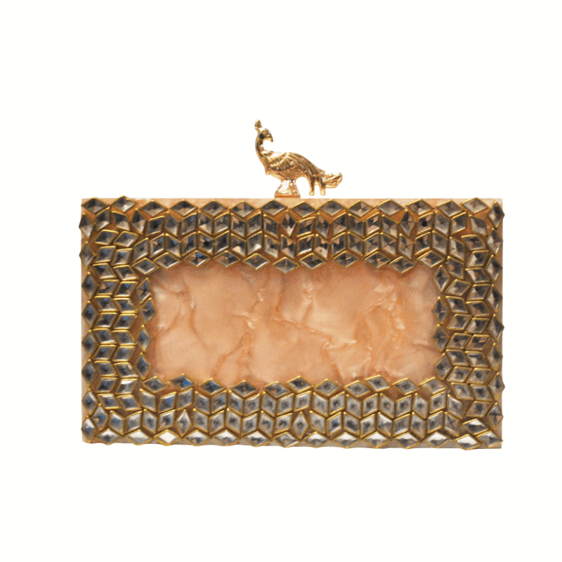 Clutch nácar maquillaje