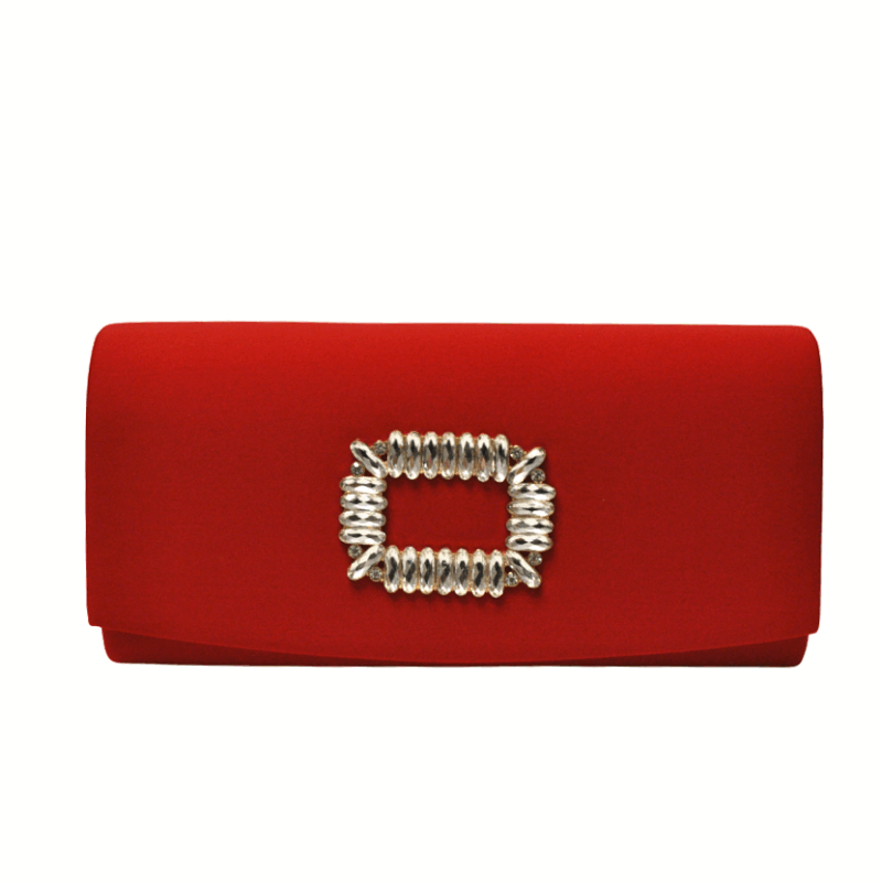 Cartera de fiesta joya roja