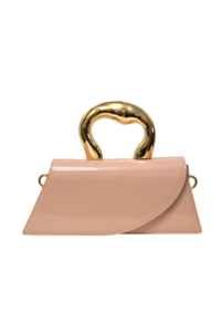 Clutch nude charol asa - El joyero de Miriam