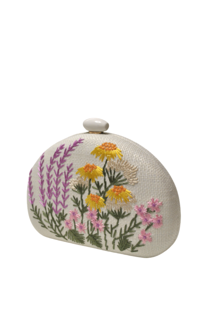 Clutch blanco rafia - Imagen 3