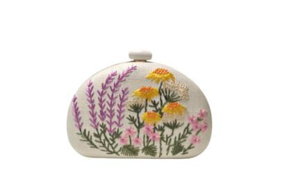 Clutch blanco rafia - Imagen 4