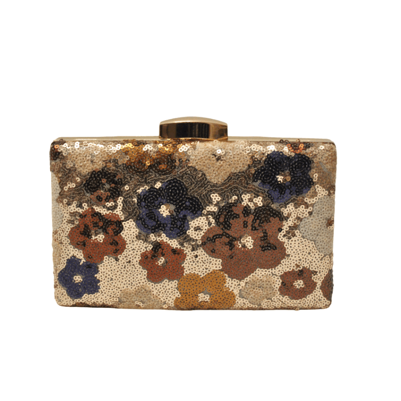 Bolso de fiesta lentejuelas flores