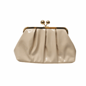 Clutch taupé charol broche