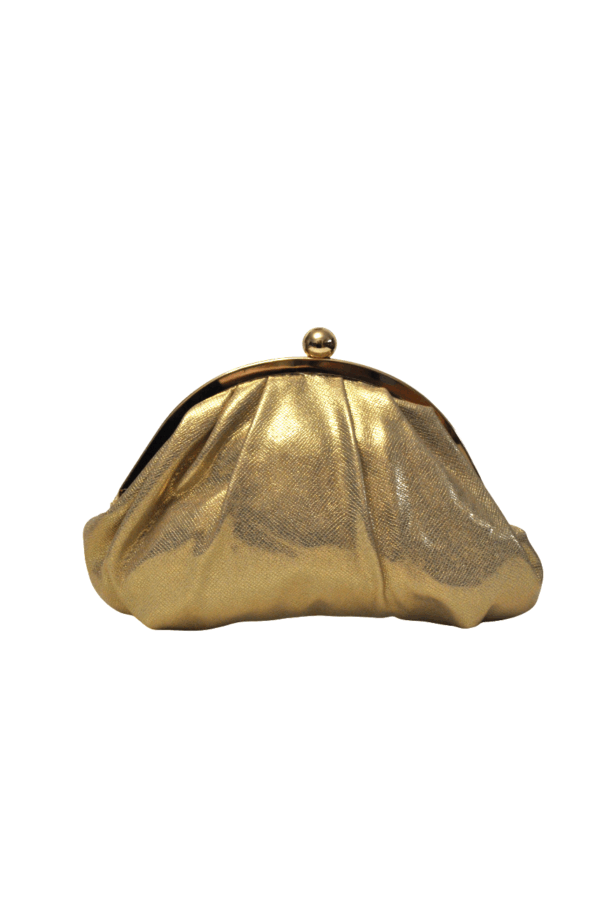 Bolso clutch saco oro