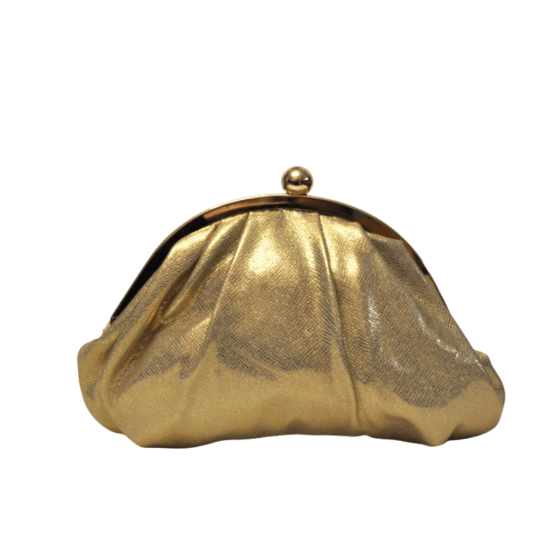Bolso clutch saco oro