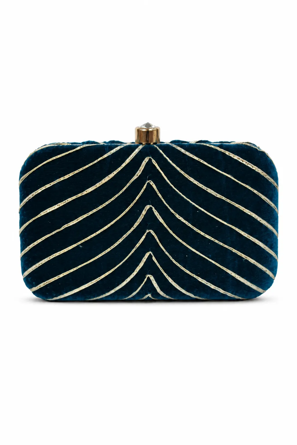 Clutch terciopelo petróleo