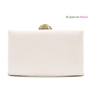 Bolso clutch blanco roto