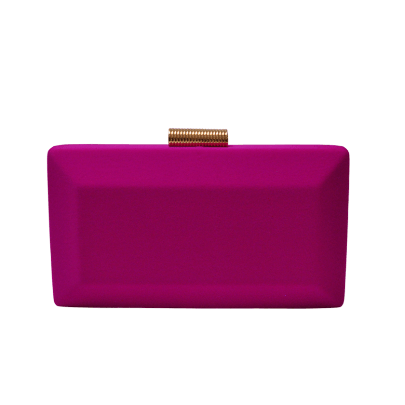 Clutch raso fucsia