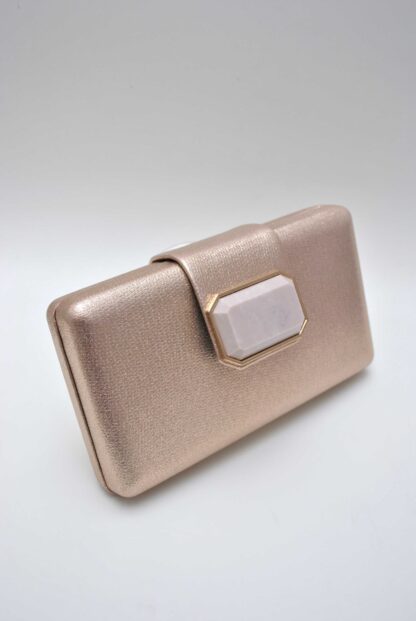 Clutch oro rosa piedra - Imagen 2
