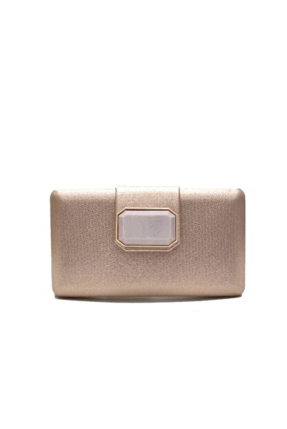 Clutch oro rosa piedra