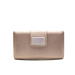 Clutch oro rosa piedra