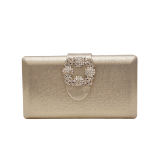 Clutch dorado broche cristal
