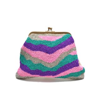 Clutch cuentas multicolor