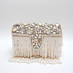 Clutch asa perlas y pedrería