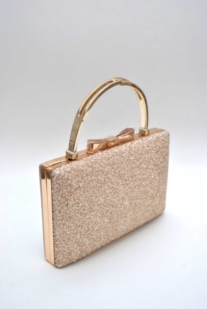 Clutch oro rosa glitter - Imagen 2