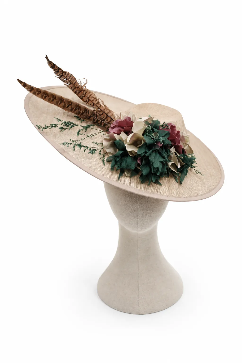 Tocado flores y plumas - Imagen 3