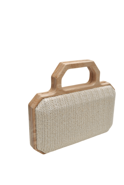 Clutch rafia y madera - Imagen 2