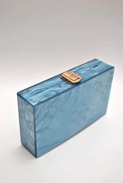 Clutch nácar azul petróleo - Imagen 2