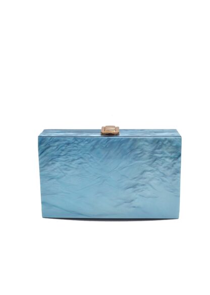 Clutch nácar azul petróleo