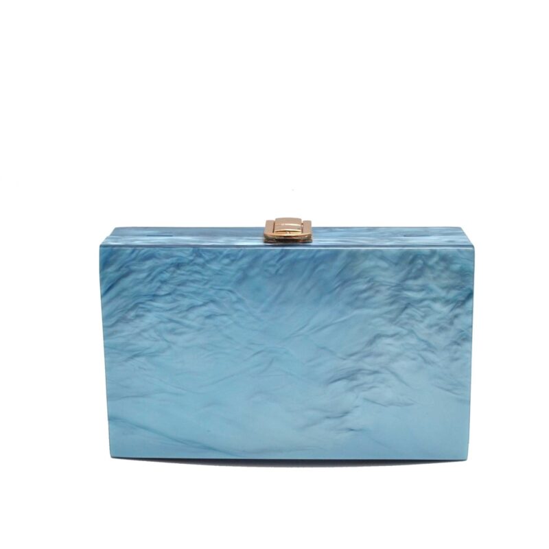 Clutch nácar azul petróleo