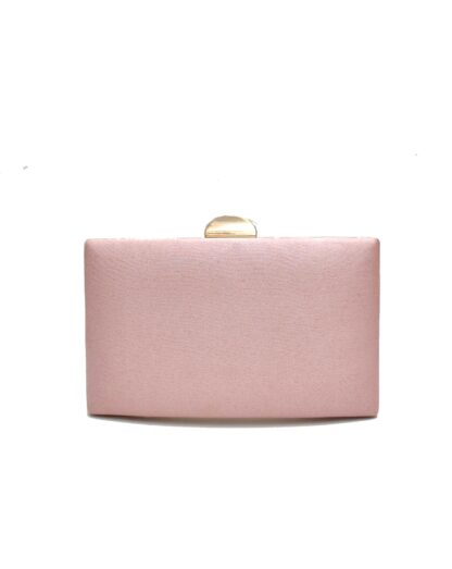 Bolso antelina nude y oro