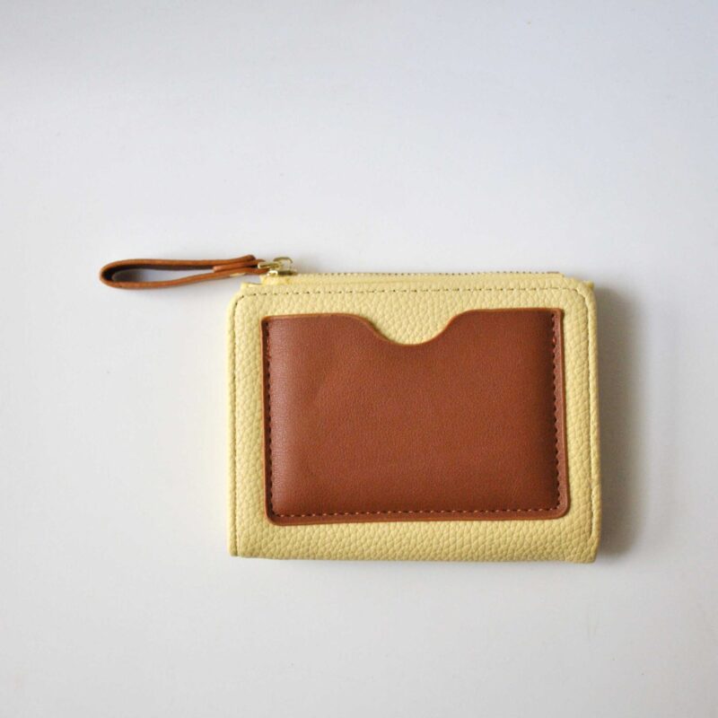 Monedero tarjetero amarillo