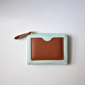 Monedero tarjetero verde agua