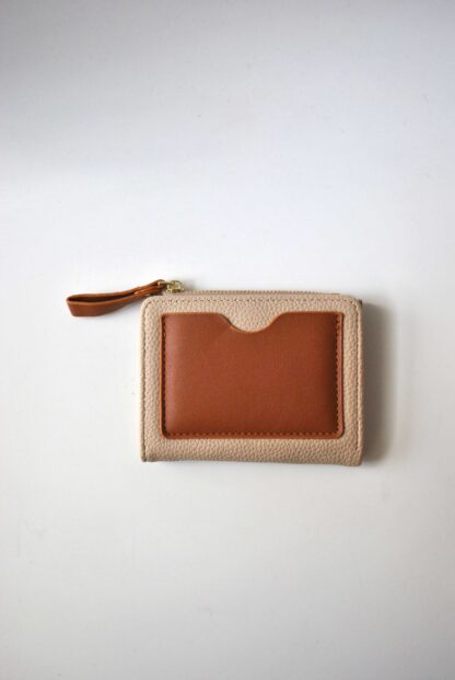 Monedero tarjetero beige