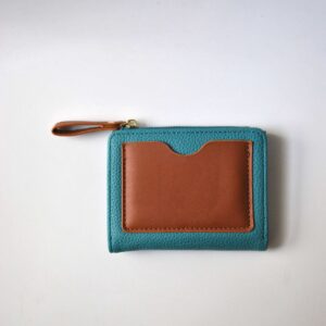 Monedero tarjetero turquesa
