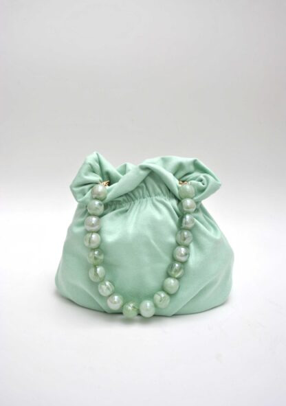 Bombonera verde menta asa