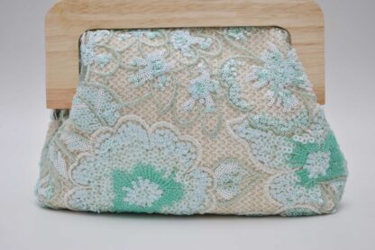 Bolso clutch lentejuelas verdes - Imagen 2