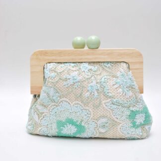 Bolso clutch lentejuelas verdes