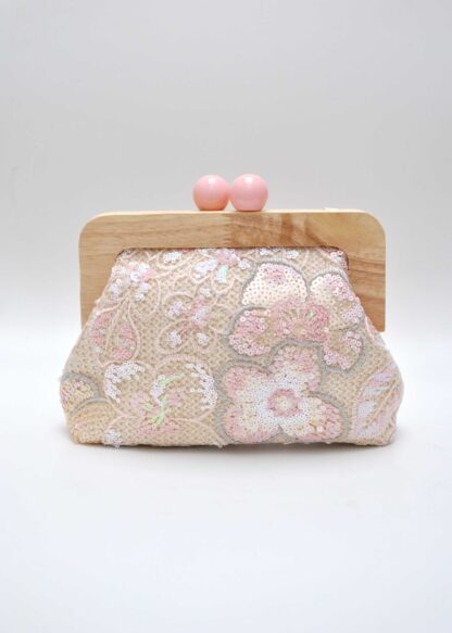 Bolso clutch lentejuelas rosas