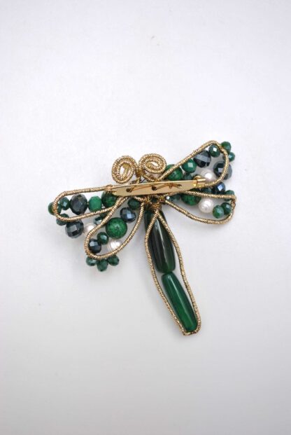Broche libélula verde - Imagen 2