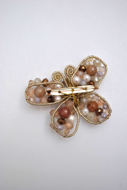 Broche mariposa marrón - Imagen 2