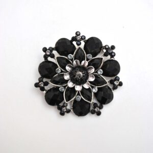 Broche cristales facetados
