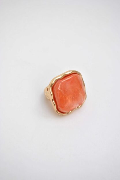 Anillo elástico naranja resina - Imagen 2