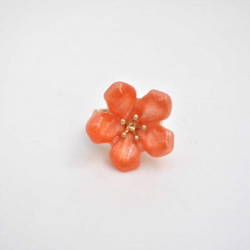 Anillo elástico naranja flor