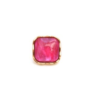 Anillo elástico fucsia resina
