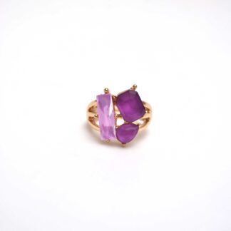 Anillo elástico cristales violetas