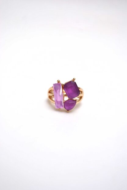 Anillo elástico cristales violetas