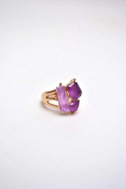 Anillo elástico cristales violetas - Imagen 2