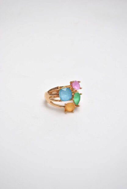 Anillo elástico cristales multicolor - Imagen 2