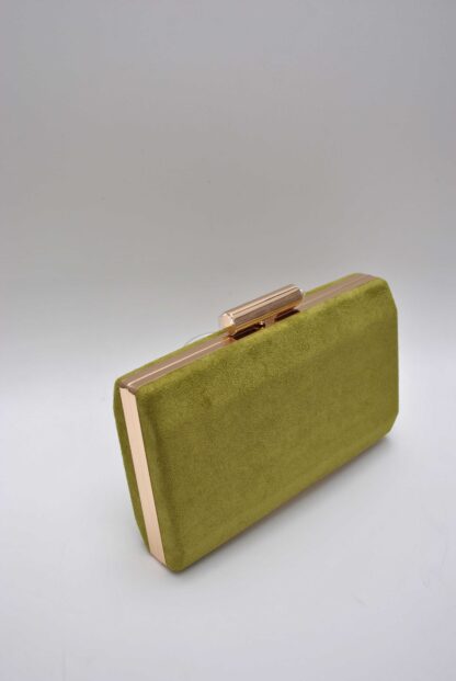 Clutch verde olivo y oro - Imagen 2