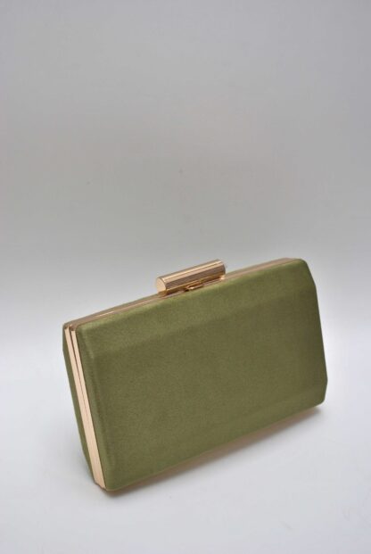 Clutch verde kaki y oro - Imagen 2