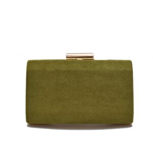 Clutch verde olivo y oro