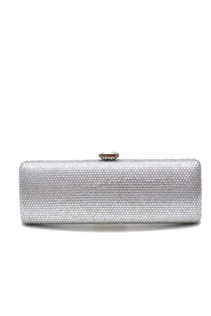Bolso baguette cristal plata