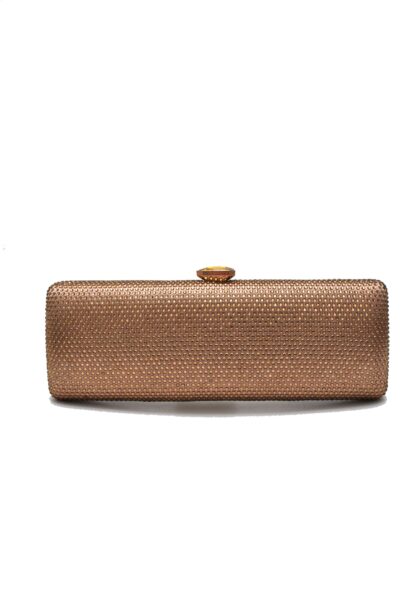 Bolso baguette cristal oro viejo